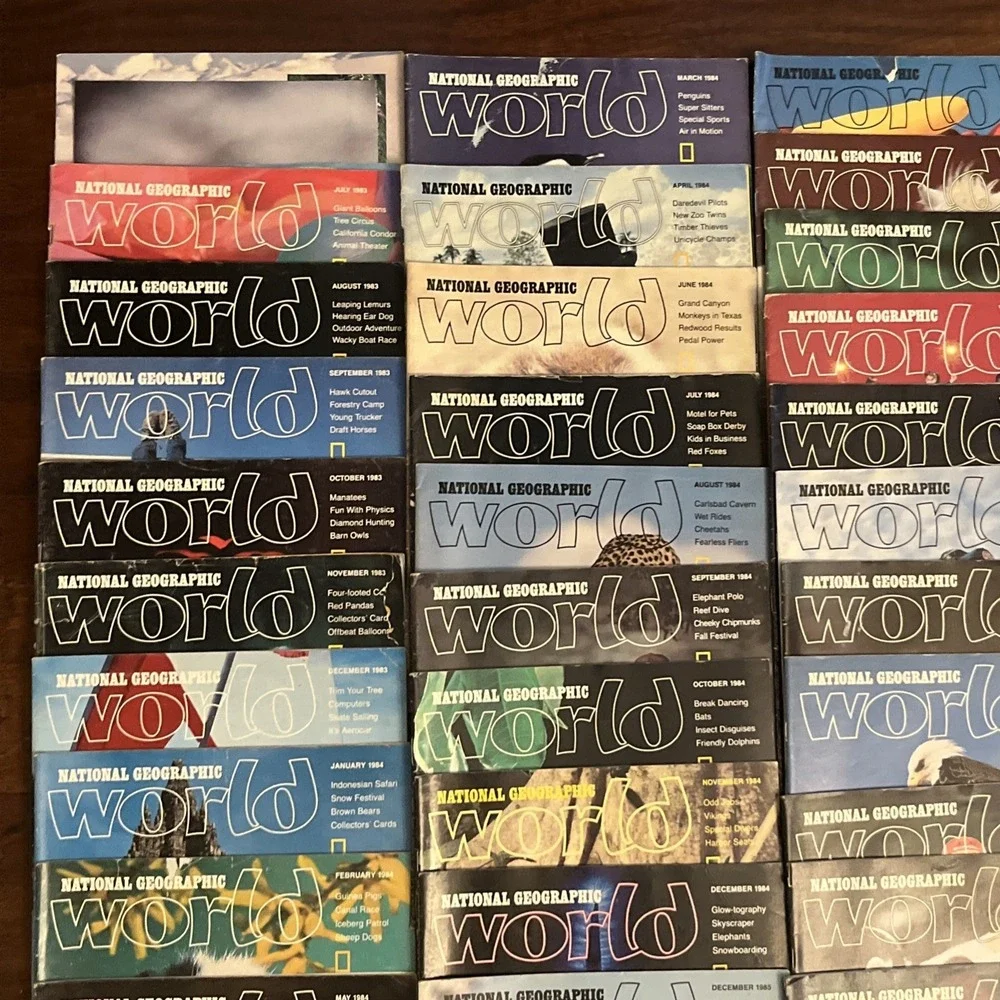 National Geographic World Magazine Lot of 42 Animals Kids Rare Vintage 80s 1980s